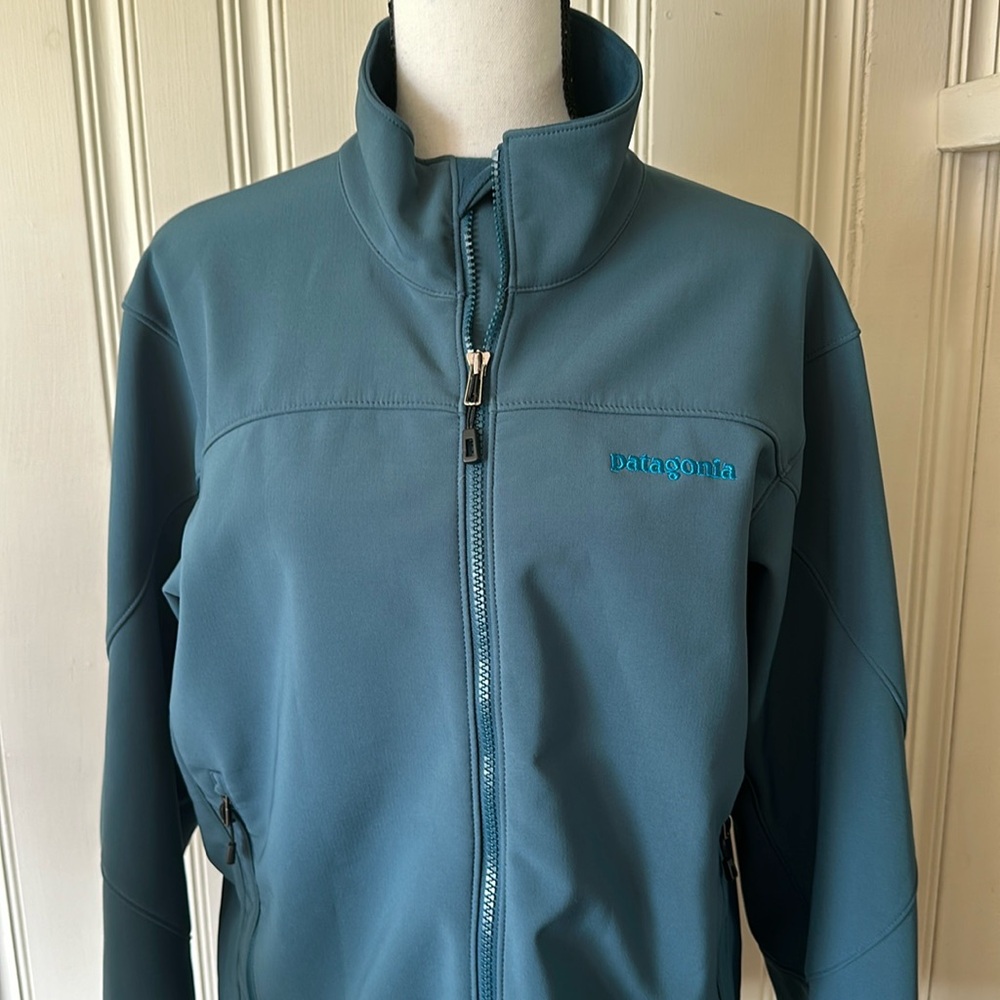 Patagonia Polartec Soft Shell Jacket Blue/Green Size M - Picture 1 of 9